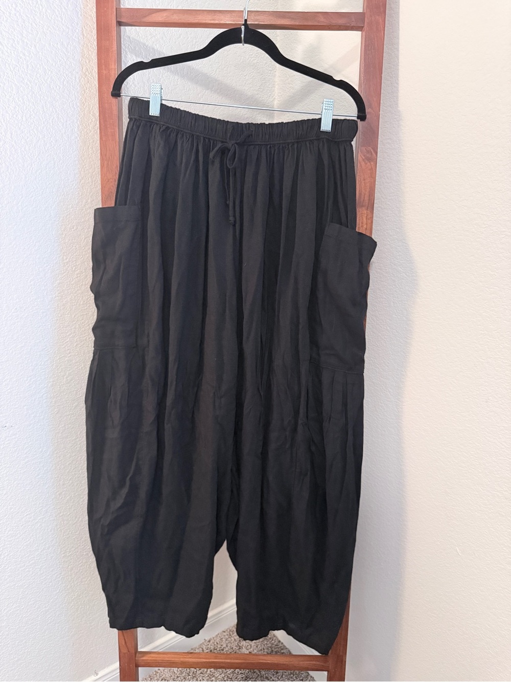 Free People Quinn Black Wide Leg Jumpsuit Pants